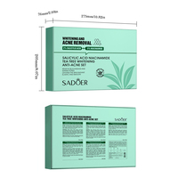 Ensemble de soins du visage anti-acné à l'arbre à thé, marque privée OEM SADOER, hydratant éclaircissant, contrôle du sébum, soin équilibrant de la peau coréenne