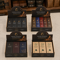Cajas de Exhibición PDQ Personalizadas para Mostrador, para Empaquetado Minorista de Cápsulas de Café