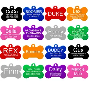 हड्डी, गोल, स्टार, दिल, हाइड्रेंट, कुत्ते टैग और बिल्ली टैग में एल्यूमीनियम पालतू - Product Image 2