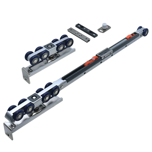 Thép không gỉ 8 bánh xe treo đường sắt cửa phần cứng im lặng đôi mềm đóng cửa trượt con lăn cửa treo trượt bánh xe cửa - Product Image 1