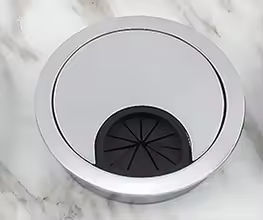 En gros, cache-trou métallique 50 mm pour bureau, maison, alliage de zinc, passe-câble étanche, design moderne, cuisine, salon - Product Image 2