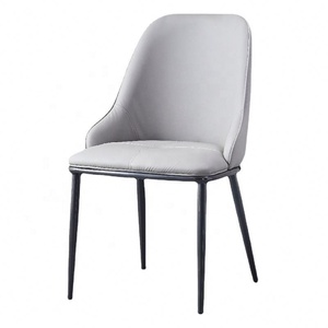 Silla de Comedor Moderna de Lujo Tapizada en Cuero PU, Silla de Comedor Moderna con Patas de <span class=keywords><strong>Metal</strong></span>, Sillas para el Comedor - Product Image 3
