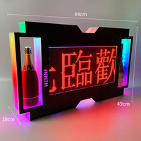 Écran LED défilant programmable par application, présentoir VIP, glorificateur de bouteilles, éclairage multicolore, portable, durable, pour club de vin, affichage de messages