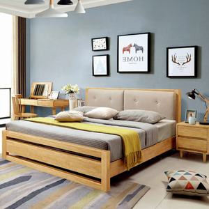 Lit en bois classique pour chambre à coucher, idéal pour enfants ou adultes - Product Image 4