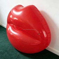 Jouet gonflable personnalisé Wanjun en forme de bouche sexy, lèvres rouges en PVC gonflables à vendre