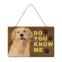 Diy Lukisan Berlian Hewan Anjing Kartun Tag Gantung Tanda Golden Retriever Anjing Nama Papan Pet Shop Dekorasi Rumah Anjing