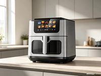 Nouvelle Friteuse à Air Carrée 8L à Écran Tactile LED, Certifiée CE CB GS, Économe en Énergie, Vente en Gros, Direct Usine