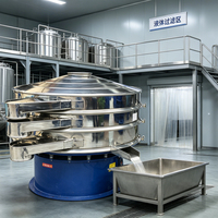 QINNY Edelstahl Motorisiertes Zuckervibrationssieb, Kreisförmiges Kristall-Sortiersieb, Rotierendes Vibrationssieb, Tamiz Vibratorio High