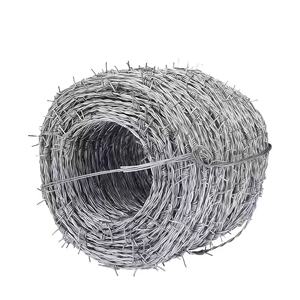 Cinta <span class=keywords><strong>Puas</strong></span> <span class=keywords><strong>Precio</strong></span> más bajo Spikes Twisted Dipped Barbwire Stock 12,5 Granja Agricultura Precios bajos Rollo de valla de eslabones de cadena galvanizada - Product Image 3