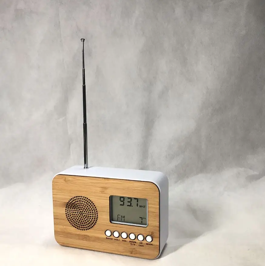 factory supply weather station wake up light led table digital alarm clock wooden alarm clock and fm alarm clock