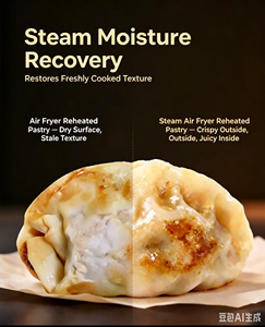 Mijia PRO Buharlı Fritöz, 6.5L Akıllı Dokunmatik Ekran Kontrolleri, Pişirme, Isıtma, Kızartma, Görsel Fransız Kapılı Çok Fonksiyonlu Hava Fritözü Fırın - Product Image 2