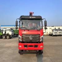 Camion grue à benne basculante 7 tonnes 4x2 avec châssis mono-essieu, benne de 4,5 m et grue télescopique