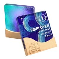 Trofeo de Cristal Personalizado de Alta Gama para Reuniones Anuales, Premio para Empleados Destacados