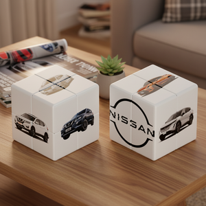 Cubos Mágicos Promocionales Personalizados de Nissan 3x3 <span class=keywords><strong>4x4</strong></span> 5x5 al por Mayor, Rompecabezas con Logotipo Personalizado, Pedido al por Mayor, Regalo Corporativo para Concesionarios de Autos - Product Image 1