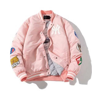 <span class=keywords><strong>Giacca</strong></span> <span class=keywords><strong>Bomber</strong></span> Autunno & Inverno da Uomo, Ricamata, Streetwear, Vestibilità Slim, Colletto Baseball, Giacche e Cappotti Casual, Antivento, Stile Coreano - Product Image 2