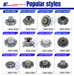 Bilusi 16210-0L010 16210-54220 Embrague de ventilador de aceite de silicona Embrague de ventilador viscoso para Toyota Innova Fortuner - Product Image 3