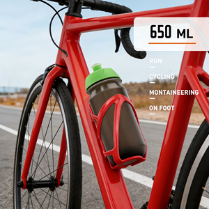 Bouteilles d'eau de sport portables de type pression écologiques sans BPA de qualité alimentaire avec logo personnalisé Bouteille de vélo en plastique - Product Image 6