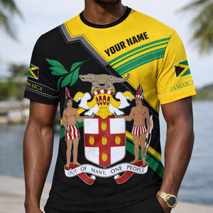 Summer Jamaica Flag Lion 3d Printed Men's <strong>Top</strong> T-shirt Jamaica Flag Graphic T Shirt for Men <strong>Jamaican</strong> National - Product Image 1