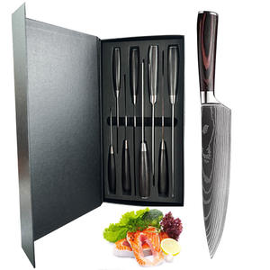 Vente chaude 11 pièces ensemble de <span class=keywords><strong>couteaux</strong></span> de cuisine japonais nouveau modèle damas en acier inoxydable <span class=keywords><strong>Chef</strong></span> <span class=keywords><strong>couteaux</strong></span> à trancher G10 comprend une boîte-cadeau - Product Image 1