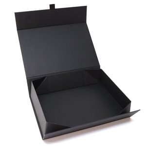 Custom Logo Black Luxury Magnetic Foldable Lid Box Rigid Cardboard Gift Box - Product Image 4