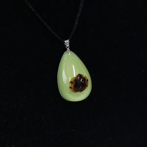 थोक ठंडा सींग मकड़ी का हार धार्मिक सामान पारदर्शी वास्तविक कीट नमूना पैटर्न एम्बर पेलेंट हार - Product Image 6