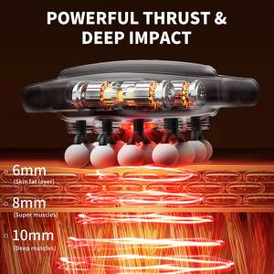 Masajeador de Tejido Profundo de 16 Cabezales con Pulsaciones, 30 Intensidades y 3 Modos, Pistola de Masaje Fascial para Alivio del Dolor en el Cuello - Product Image 2