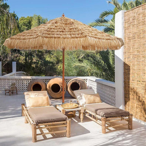 2020 support de poteau synthétique plage <span class=keywords><strong>palmier</strong></span> chaume, feuilles de feuille d'arbre de paille de riz 8K Vintage <span class=keywords><strong>Parasol</strong></span> Hawaii/ - Product Image 6