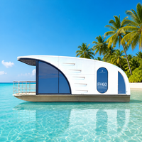 Maison flottante préfabriquée en conteneur avec panneaux sandwich