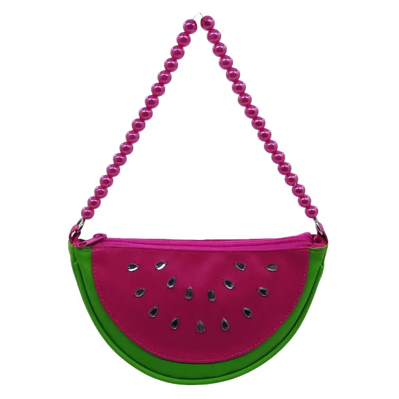 Custom Mini Shoulder Bags Messenger Bags Small Purse Cross Body  Beads Handbag for 4-8 Years Toddlers Kids Girls