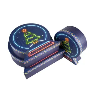 Бесплатная дизайнерская Рождественская Подарочная коробка для хранения, жесткая бумага, декоративная коробка для рождественской елки необычной формы