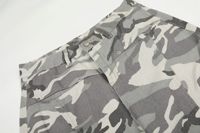 Salopette vintage camouflage, coupe droite, style urbain, 100% coton, taille mi-haute, dentelle, pantalon cargo en laine peignée, homme et femme, streetwear