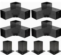 Support triangulaire simple face en acier inoxydable industriel robuste 4x4 pour poutres en bois traitées thermiquement, pour gazebo et pergola DIY