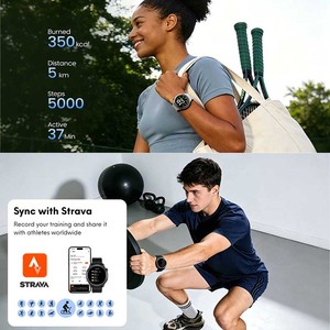 HAYLOU Solar Neo 2 41-43mm Écran tactile AMOLED rond GPS Fréquence cardiaque Suivi du sommeil Bracelet en silicone unisexe Boîtier en aluminium - Product Image 3