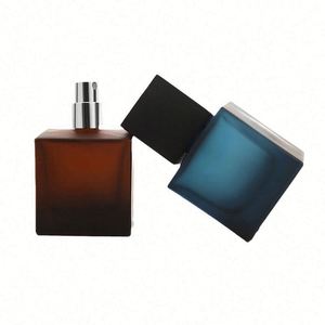 Wholesale Luxury Square 30ml 50ml 100ml Perfume Bottles Spray <b>Glass</b> Empty Box <b>Packaging</b> Pump Cap Refillable Screen Printing - Product Image 5