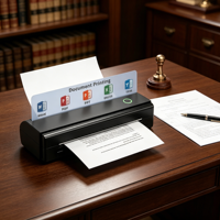 Imprimante thermique portable A4 N80 USB sans encre pour l'impression de documents de voyage, cartes d'embarquement, visas, douane, hôtels