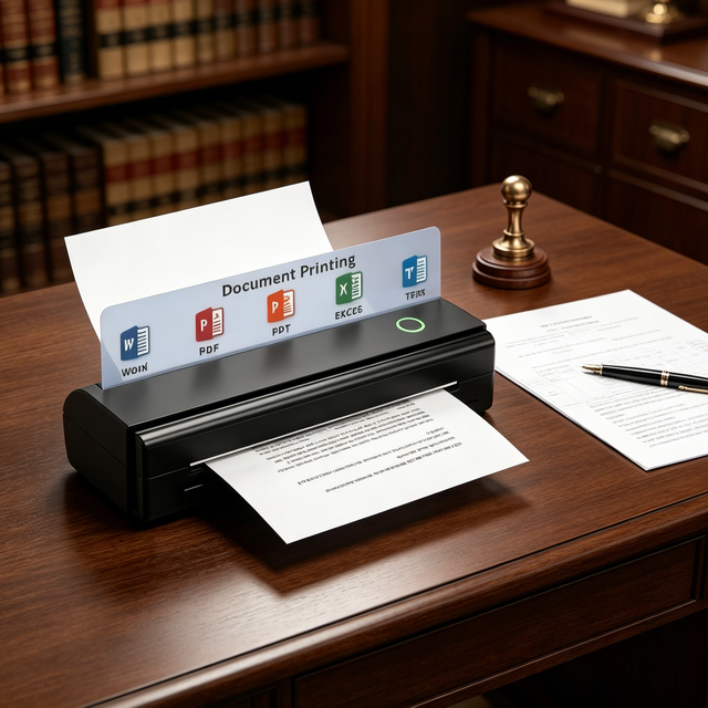 Portable A4 Thermal Printer N80  USB Inkless for Travel Boarding Pass Visa Customs Hotel Document Printing
