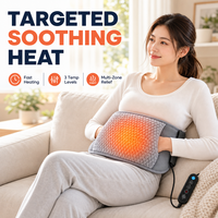 Ceinture chauffante en graphène avec surface en nid d'abeille moelleuse et sangles réglables pour une utilisation à domicile, les soirées froides et les voyages