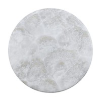 Table d'appoint pour intérieur et extérieur en forme de colonne et finition en faux marbre minimaliste moderne