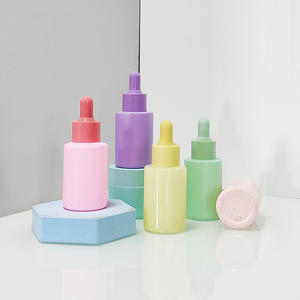 Бутылочки-капельницы для косметики, для ухода за кожей, с эфирным маслом, 30 мл, матовое стекло на плоских плечах, Новая косметическая упаковка, резиновая капельница - Product Image 3