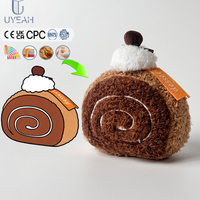 UYEAH OEM/ODM Conception personnalisée Porte-clés en peluche doux en forme de bouteille de cola, de lait ou de gâteau d'anniversaire mignon, jouet en peluche alimentaire, cadeau pour enfant