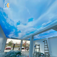 Film décoratif translucide haute luminosité pour plafond, en PVC, pour caisson lumineux à cadre en aluminium extensible – Film souple