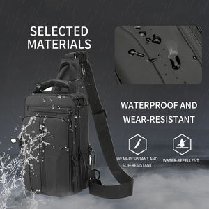 남성용 비즈니스 USB 충전 크로스바디 백, 방수 싱글 숄더 백팩, 대용량 멀티 포켓 메신저 백 - Product Image 4