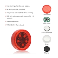 Lampu Peringatan Keselamatan Pembukaan Pintu Mobil LED Universal Lampu Anti-tabrakan Sensor Magnetik Lampu Alarm Berkedip Strobo Lampu Parkir