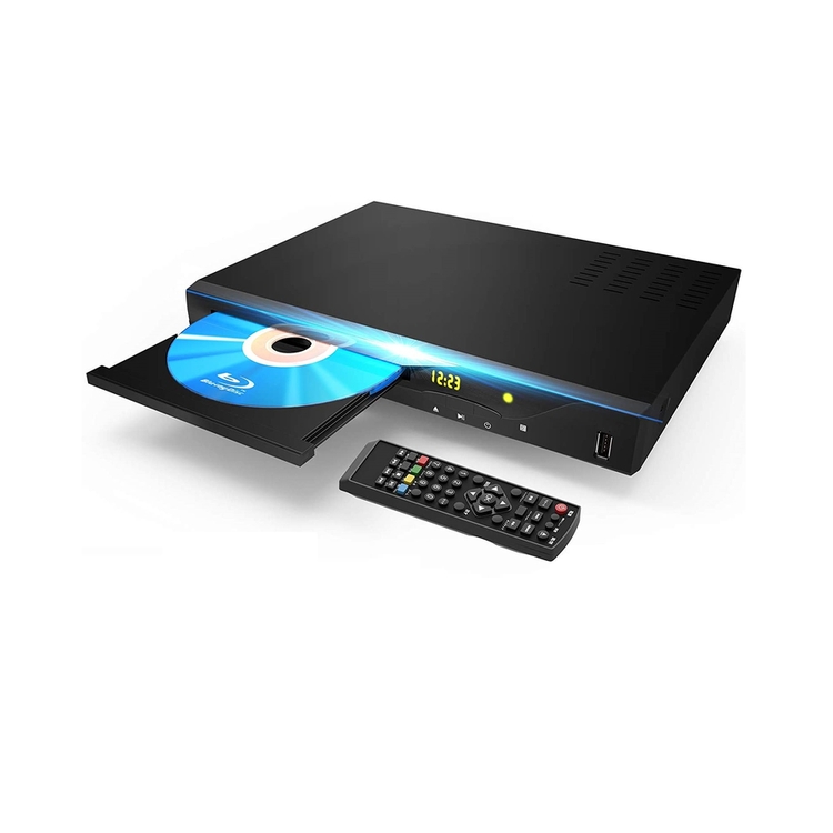 Novo design quente venda preto 2.0ch/2.1ch full hd 3d blu-ray disco player para casa