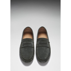 Mocassini Penny Driving, in pelle scamosciata verde racing - Product Image 1