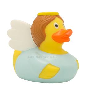 Jouets de bain exclusifs <span class=keywords><strong>Angel</strong></span> en caoutchouc de 3 pouces, canards en plastique personnalisés pour bébé, motifs uniques, vente en gros, mini et petits - Product Image 3