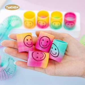 Yachen улыбающе лицо, радужная Волшебная нервная катушка, мини-пружины, объемные игрушки для вечеринки, товары для дня рождения, для мальчиков и девочек - Product Image 1