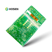 Carte de contrôle HDI légère et haute performance HOSEN OEM Rigid-Flex FPC 9 pour assemblage de circuits imprimés, épaisseur de cuivre 1 oz