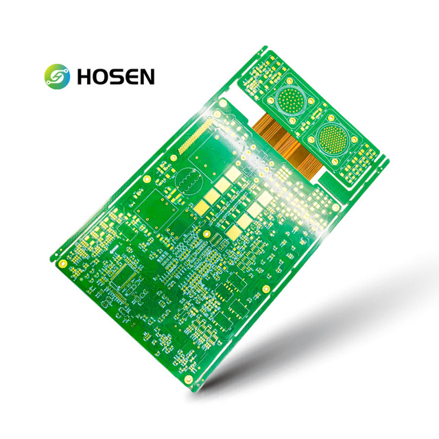 HOSEN OEM Rigid-Flex FPC 9 PCB Assembly-Lightweight High-Efficiency HDI Process Controller Board 1 oz Copper Thickness