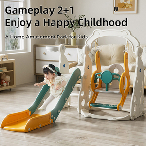 Ensemble de <span class=keywords><strong>jeux</strong></span> d'intérieur certifié CE pour enfants, bébés et familles, avec structure d'<span class=keywords><strong>escalade</strong></span> en plastique, balançoire et toboggan - Product Image 2
